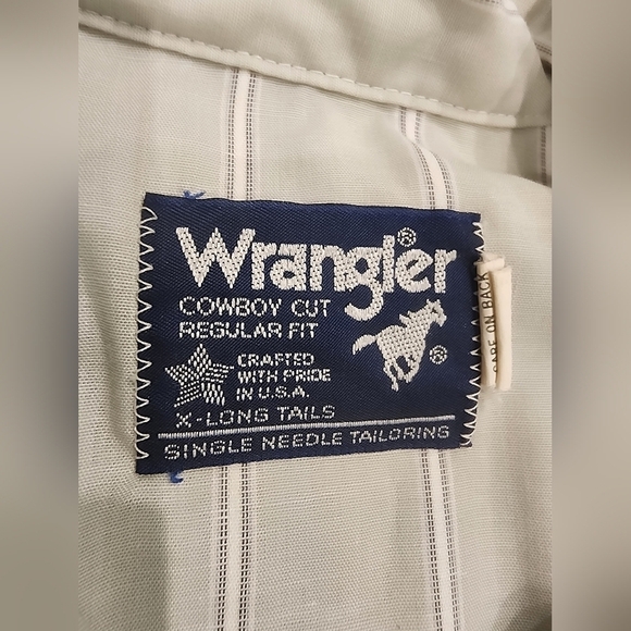 Vtg 90s Wrangler Cowboy Cut Longsleeve Button Up Shirt - Picture 8 of 11